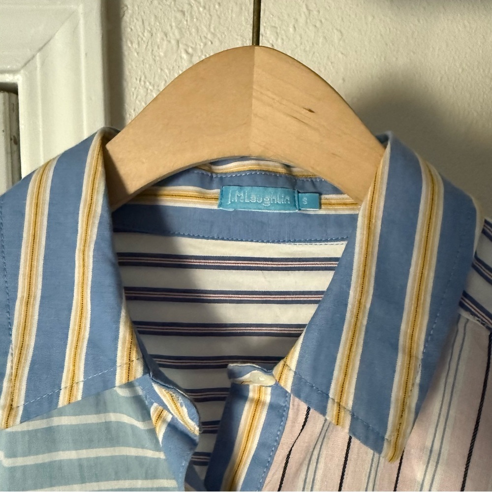 J.Mclaughlin Multicolor Striped Patchwork Cotton … - image 5